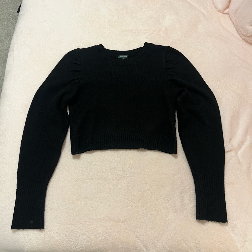 Black Cropped Sweater